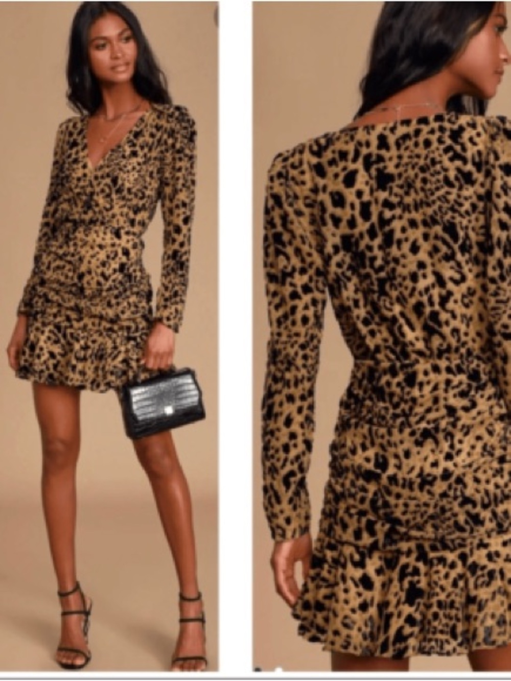 ASTR The Label Nikita Leopard Print Mini Dress